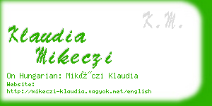 klaudia mikeczi business card